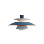 Suspension industrielle LED colorée en métal Barnaby