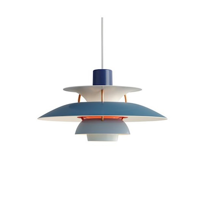 Suspension industrielle LED colorée en métal Barnaby