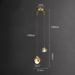 Suspension design LED à double sources lumineuses Thea