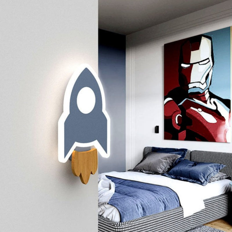 Applique murale LED avec vaisseau spatial pour enfant Bowie