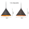 Suspension industrielle avec abat-jour conique rouille Homas