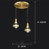 Suspension design LED luxury en forme de diamant Savia