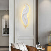 Applique murale moderne LED en forme de plume blanche Kauai