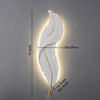 Applique murale moderne LED en forme de plume blanche Kauai