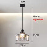 Suspension design avec abat-jour en verre ambré Cloarec