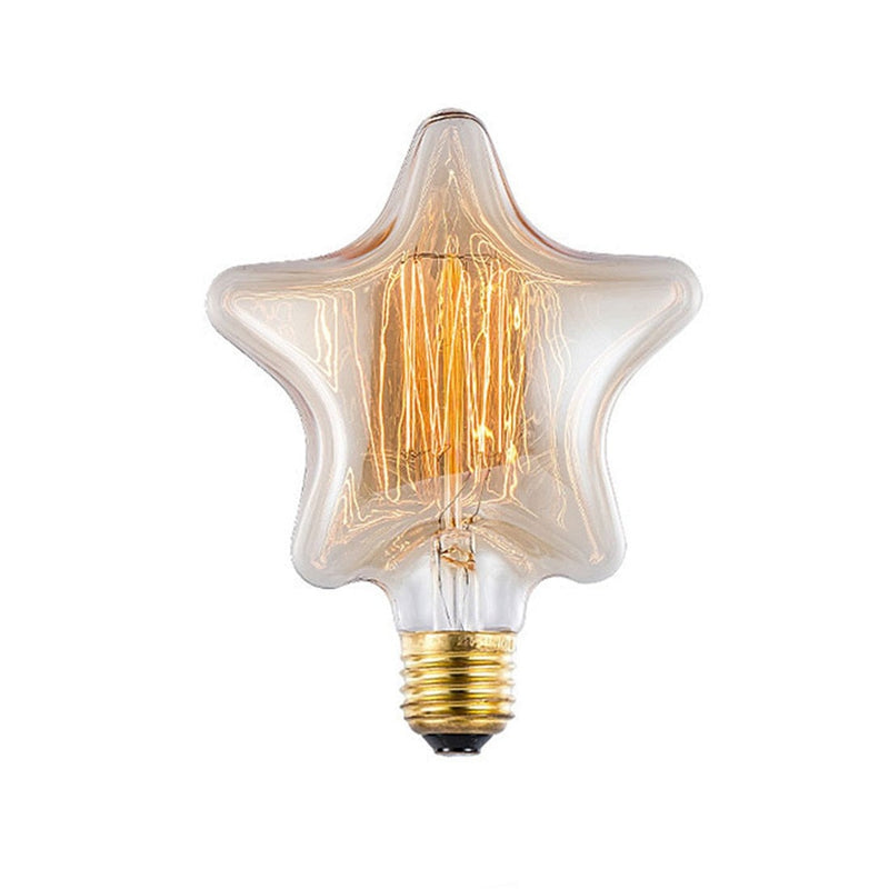 Bombilla de estrella de filamento incandescente Edison vintage de 40 W