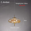 Suspension design avec abat-jour en verre originale Brexie