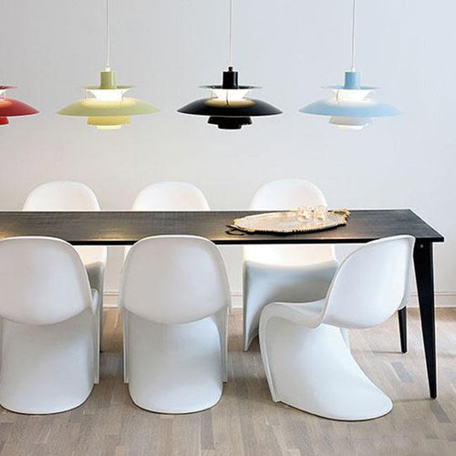Suspension moderne LED avec multiples abat-jours métalliques Coen - vue 9 sur 28