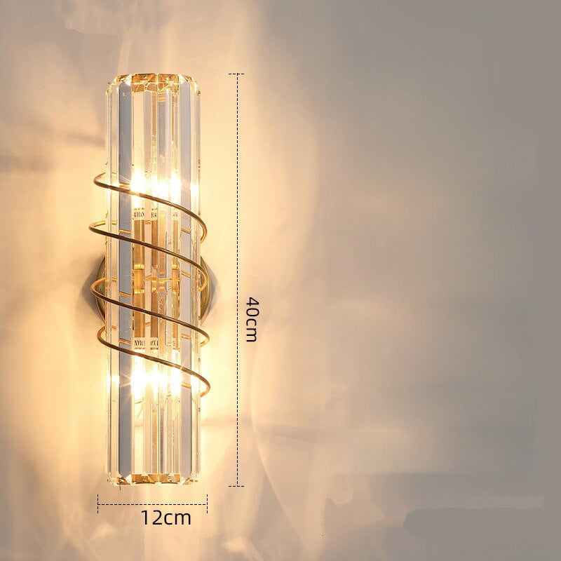 wall lamp luxury gold crystal design wall mural