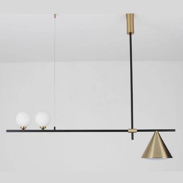 Design chandelier with Magic ball and cone lamp