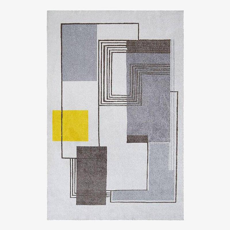 Tapis moderne rectangle aux motifs géométriques