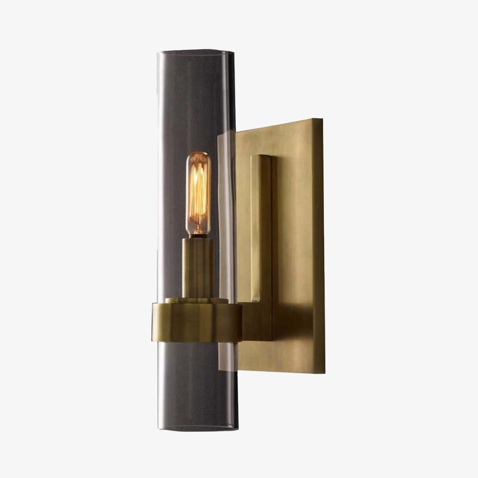 Applique murale design LED avec tube en verre cylindrique Luxery