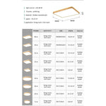 Plafonnier en bois à LED (plusieurs formes)