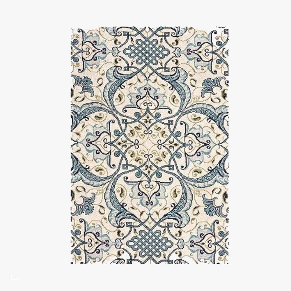 Tapis persan rectangle au style dirouz I
