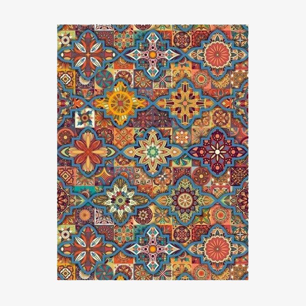 Tapis persan rectangle au style dirouz J - vue 2 sur 2