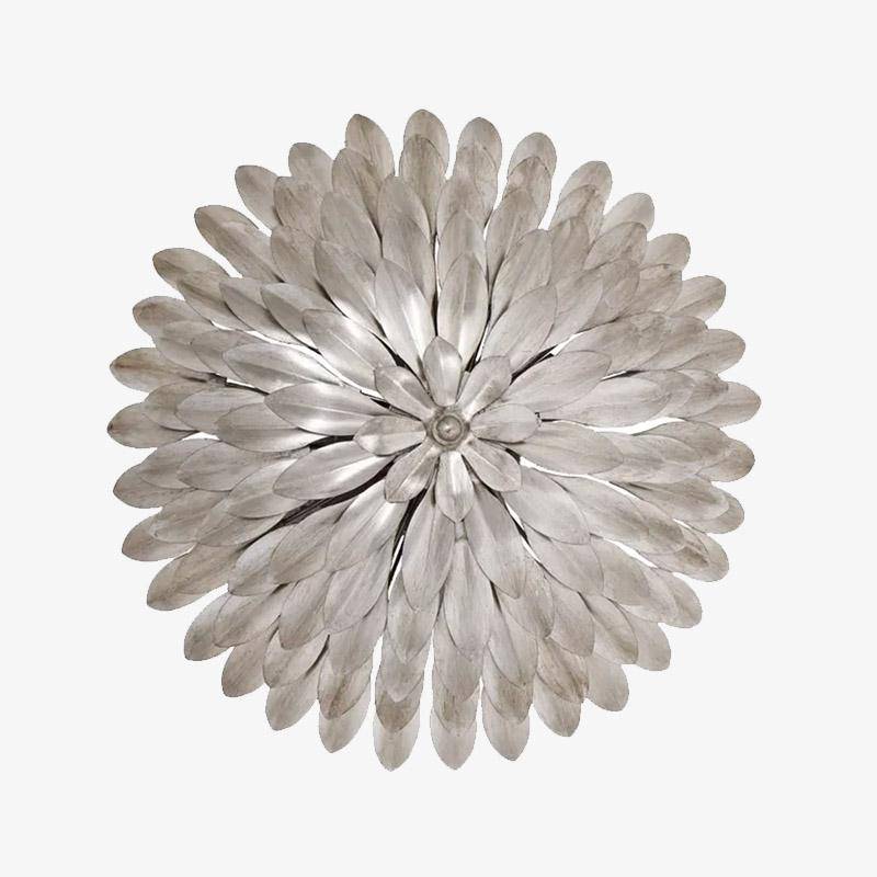 LED ceiling lamp with metal imitation flower design