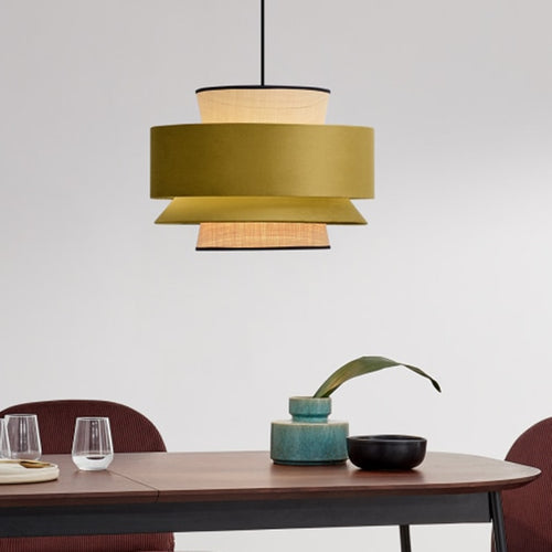 pendant light modern with lampshade multiple fabrics Bria