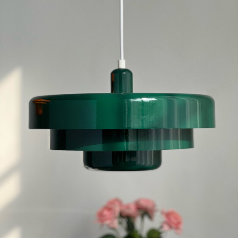 Suspension design avec abat-jour multiple en métal coloré Hirphan - vue 3 sur 8