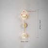Applique murale moderne LED circulaire en métal doré Sicily