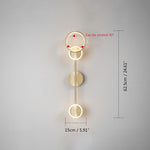 Applique murale moderne LED circulaire en métal doré Sicily