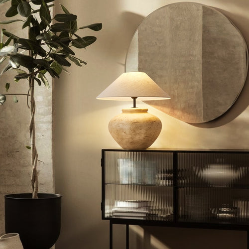 Lampe de chevet en céramique abat-jour en tissus Japan - vue 5 sur 8