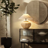 Lampe de chevet en céramique abat-jour en tissus Japan