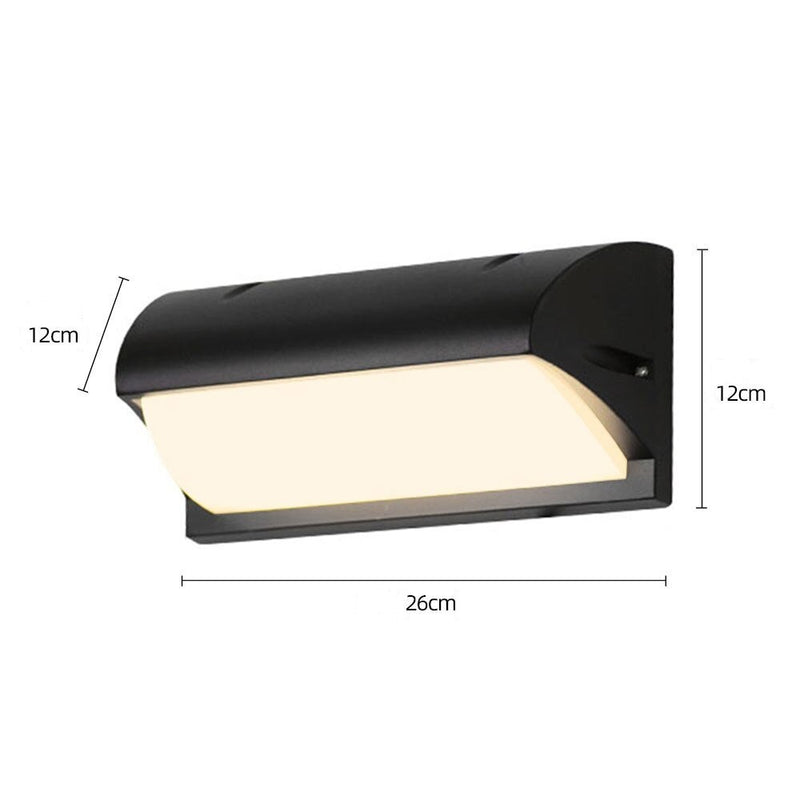 Applique murale extérieur LED en métal noir Hallen