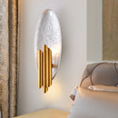 Applique murale moderne LED ovale avec tubes dorés Avery