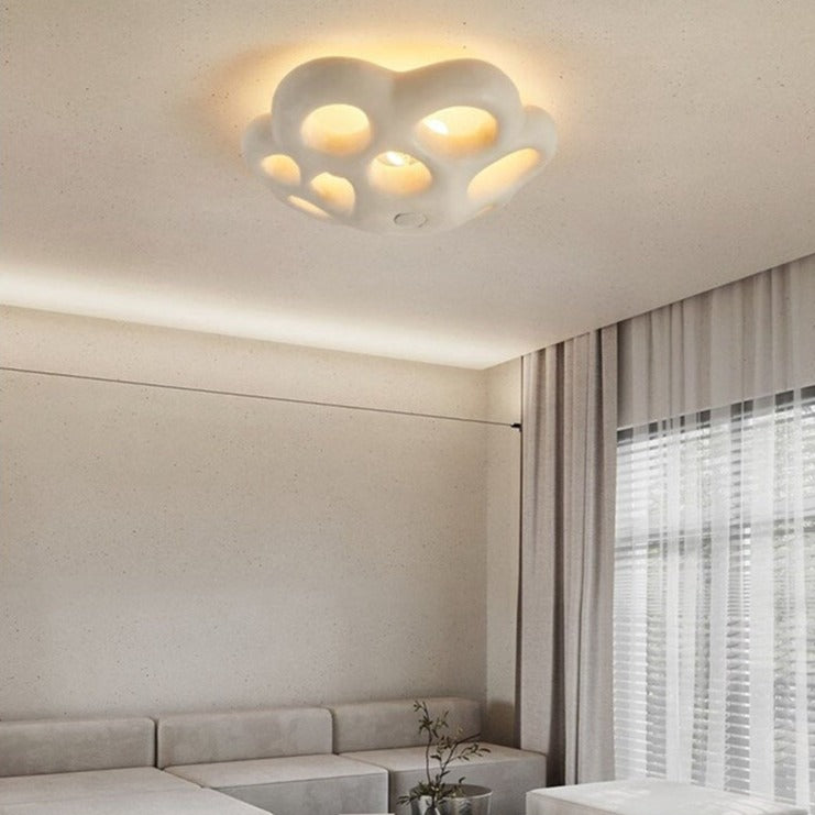 Jolia openwork LED ceiling light in flower design