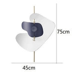 Applique murale design blanche avec tige doré Crissy