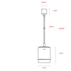 Suspension design LED avec touche doré Sheffield