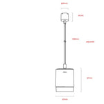 Suspension design LED avec touche doré Sheffield