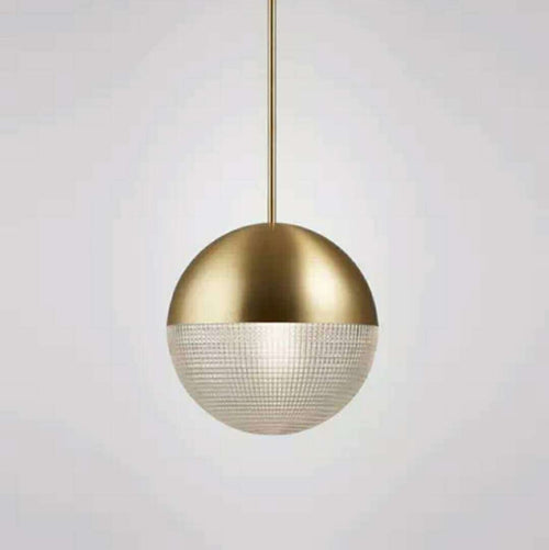 Suspension en verre et métal en forme de boule Reed - vue 7 sur 6