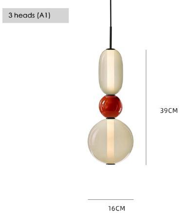 Suspension design en verre style pierres semi-précieuses Nemy