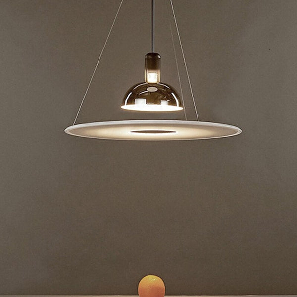 Lustre LED Design Chromé 38cm – 24W – Pour Salon Ou Cuisine, Style Industriel
