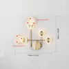 Applique murale moderne LED circulaire en métal doré Sicily