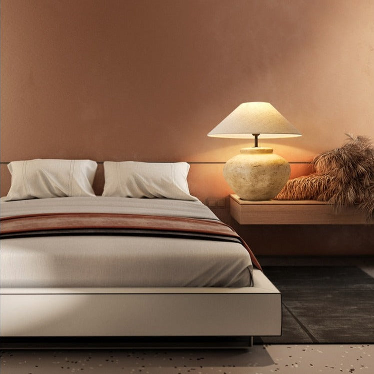Lampe de chevet en céramique abat-jour en tissus Japan - vue 5 sur 8