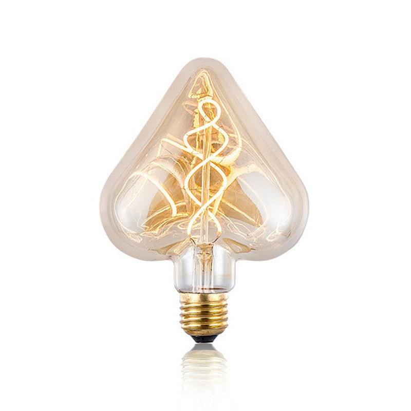 Ampoule coeur à incandescence filament spiral vintage 4W à LED Edison