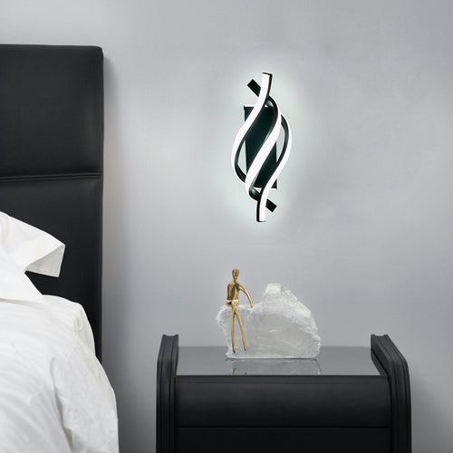 Applique murale design LED en spirale d'aluminium Psalm - vue 8 sur 11
