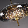 Suspension design avec abat-jour en verre originale Brexie