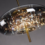 Suspension design avec abat-jour en verre originale Brexie