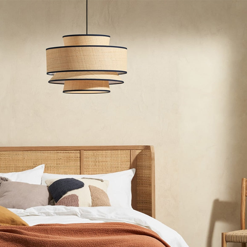 pendant light modern with lampshade multi rattan Bria