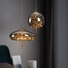 Suspension design avec abat-jour en verre originale Brexie