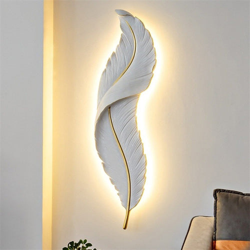 wall lamp Modern white feather LED wall light Kauai
