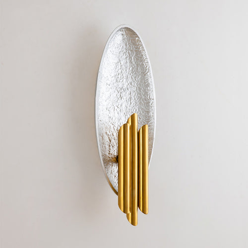 Applique murale moderne LED ovale avec tubes dorés Avery