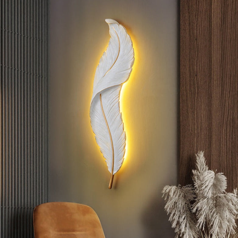 wall lamp Modern white feather LED wall light Kauai