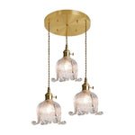 Suspension vintage LED avec abat-jour en verre Finnian
