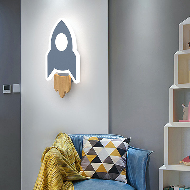 Aplique LED con nave espacial para niños Bowie