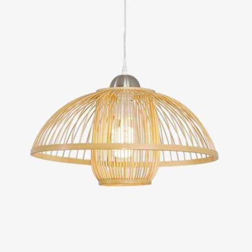 pendant light in natural bamboo Wicker