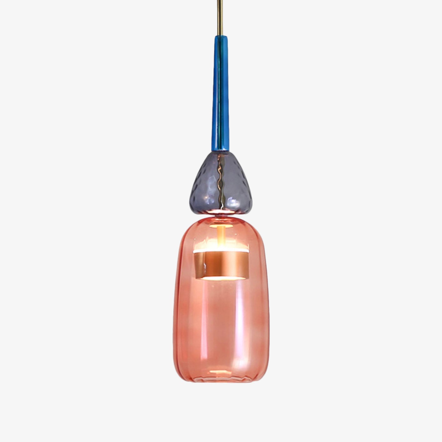 Lámpara de suspensión design LED de cristal de color luminoso